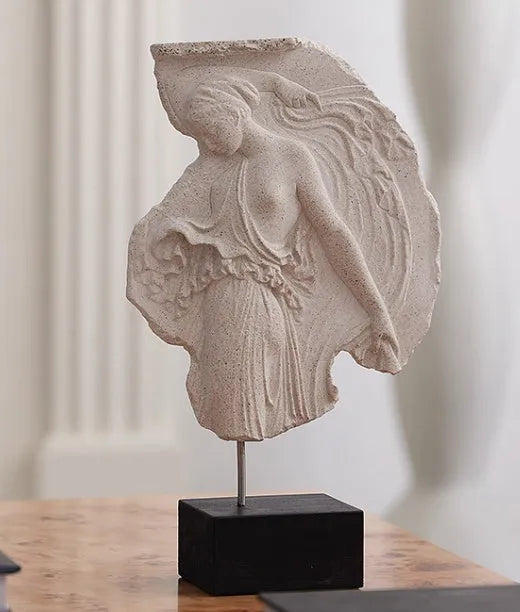 Wine goddess decorative resin sculpture ornament in modern European style, 35cm tall.