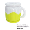 Yellow inflatable PVC ice bucket for portable drinks cooling at outdoor events