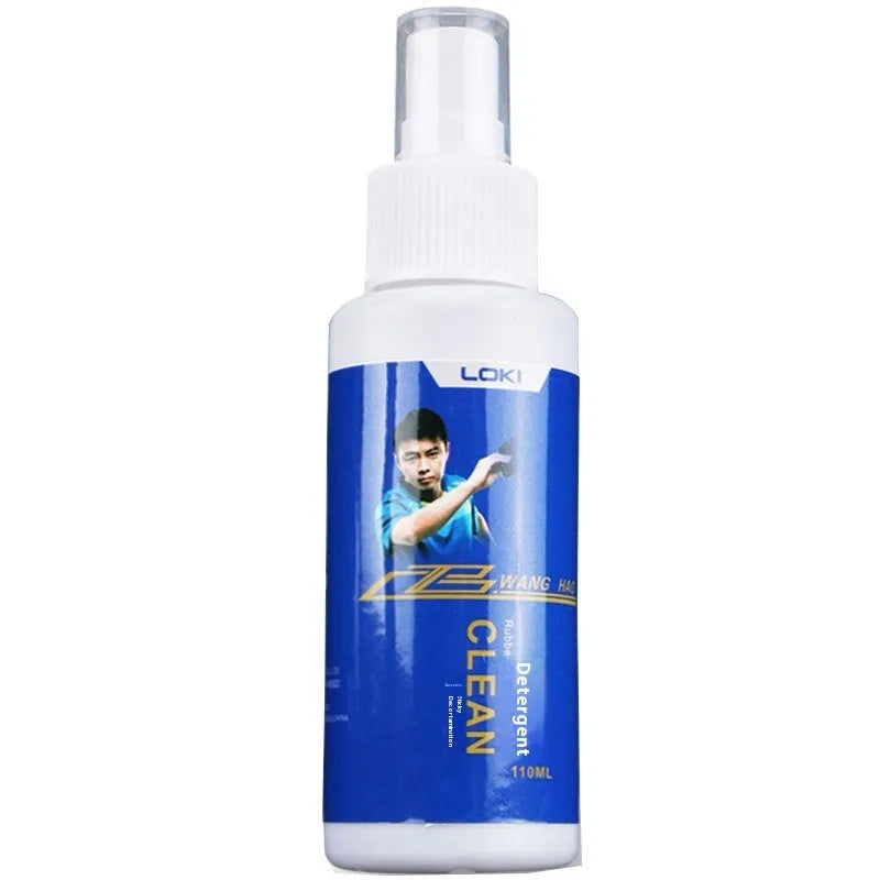 110ml table tennis rubber cleaning liquid bottle with sponge applicator for paddle maintenance