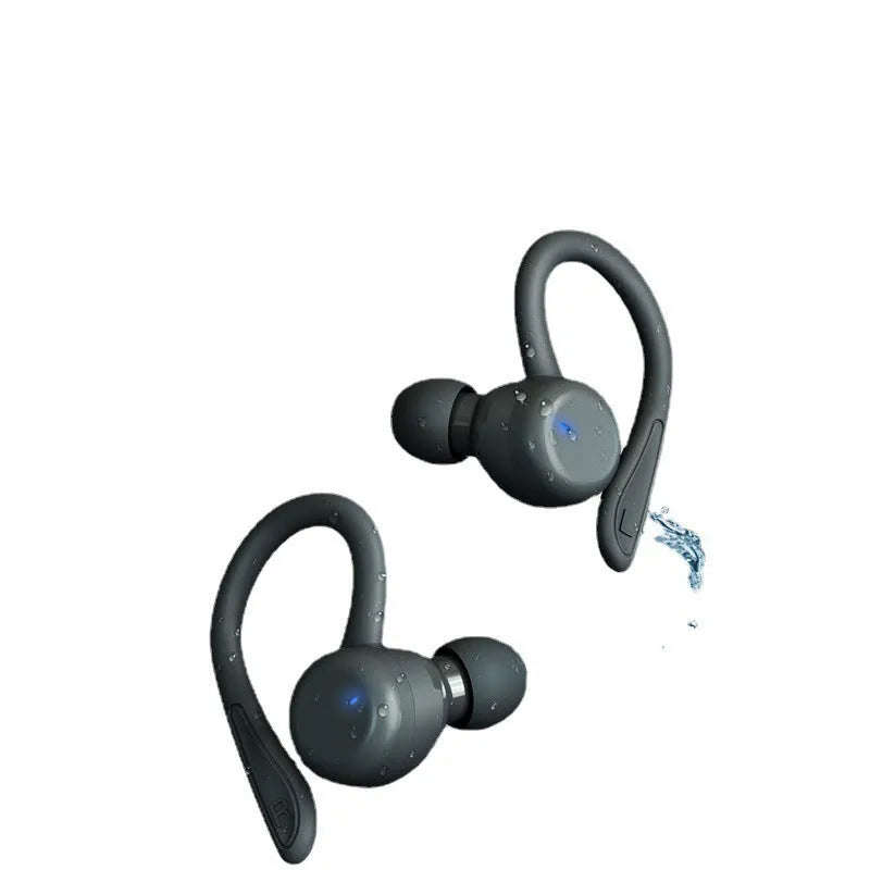 True wireless sports earbuds with hanging ear design and removable ear hooks in five colour options