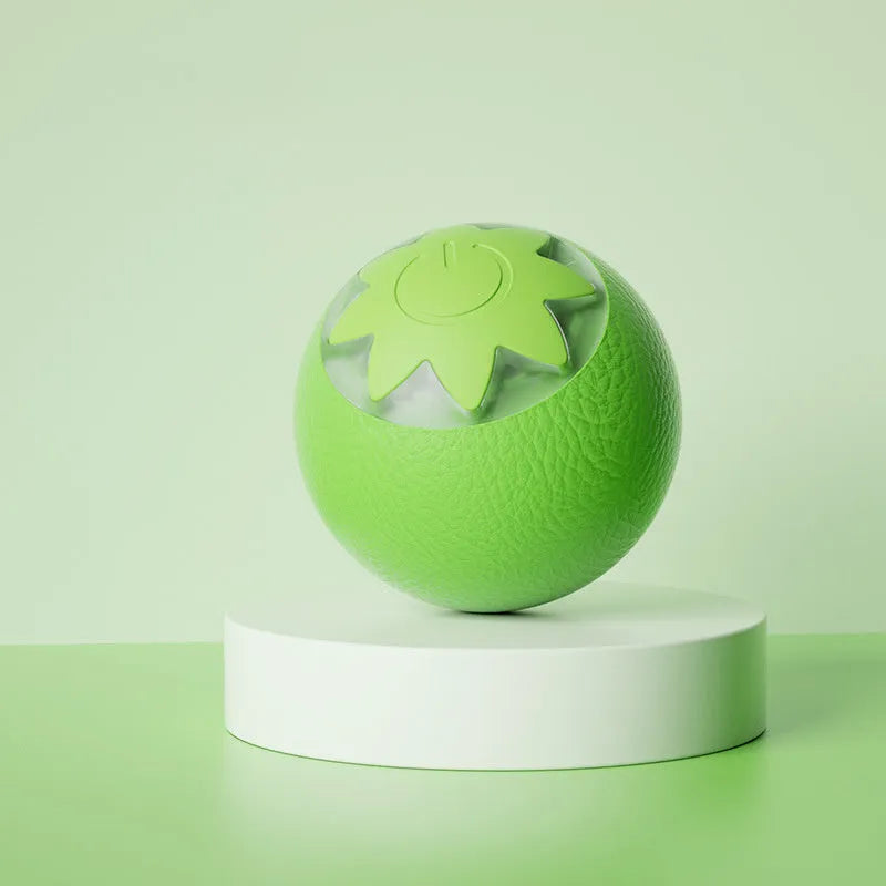 Green automatic rolling ball pet toy measuring 4.5cm for indoor dog and cat entertainment