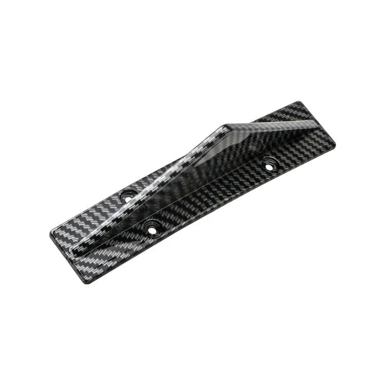 Four triangle car rear spoilers in bright black finish with flat plane design