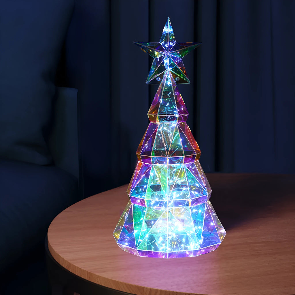 Colourful cartoon Christmas tree light decoration with luminous feature measuring 14.5x4.8x20cm