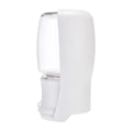 Blue foldable dog water bottle with dispenser cup extended, showing 550ml capacity marking.