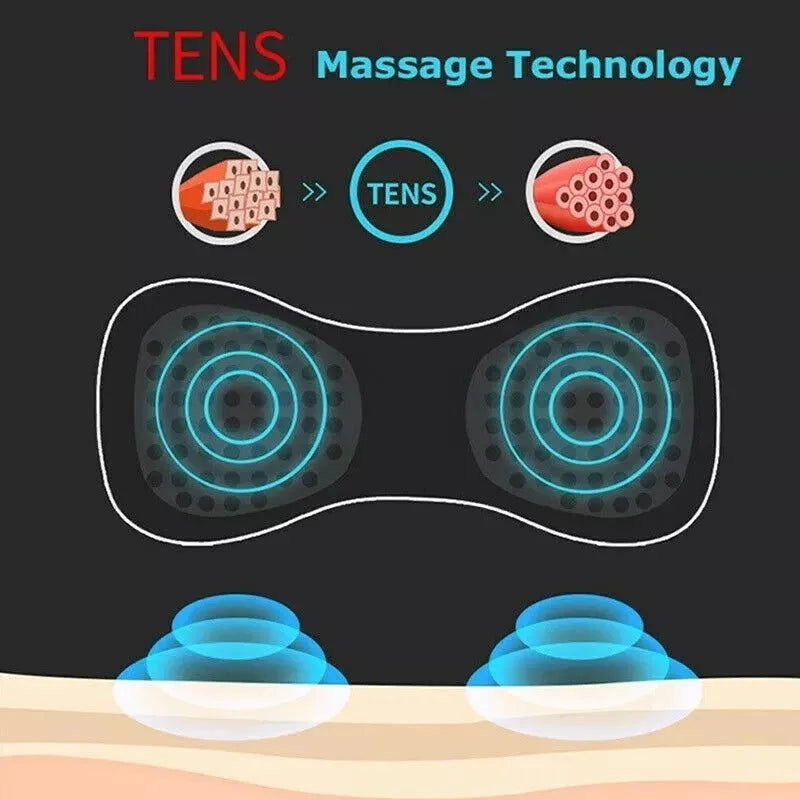 Black HQ-185 mini electric shoulder and neck massager with compact 15 cm design