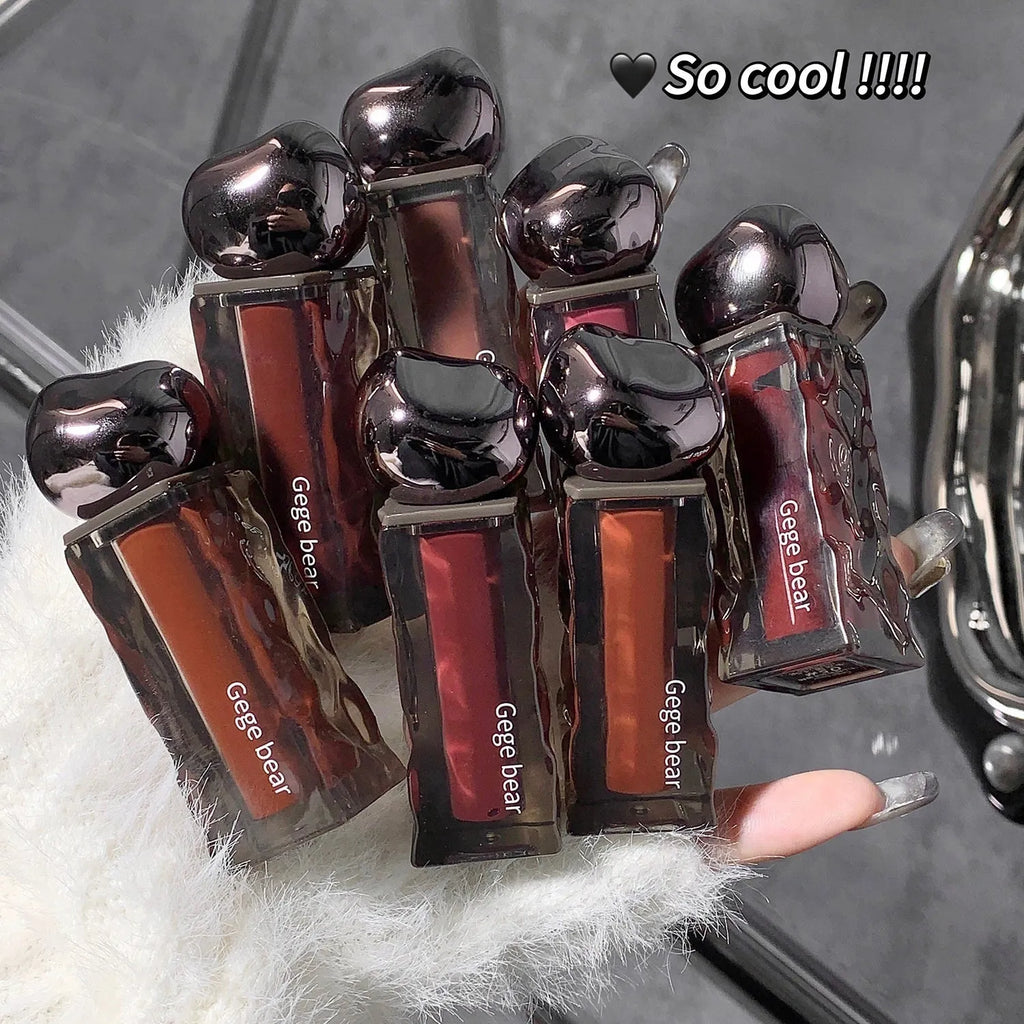 Glacier Lava Lip Lacquer in mirror makeup finish with seven colour options 01-07