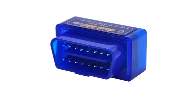 Bluetooth OBD2 automotive fault code scanner with compact design for vehicle diagnostics