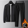 Men's stand collar sports suit in slim fit with coordinating pants