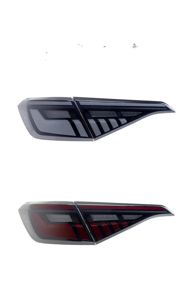 Black and red modified LED tail light assembly for 11th Generation Honda Civic.