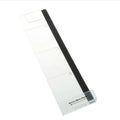 Clear acrylic monitor message memo board with wall suction mount on a computer monitor, left side placement