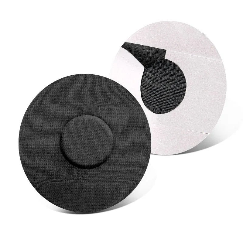 Sports anti-slip adhesive patch sensor with elastic fabric and glue-free self-adhesive backing