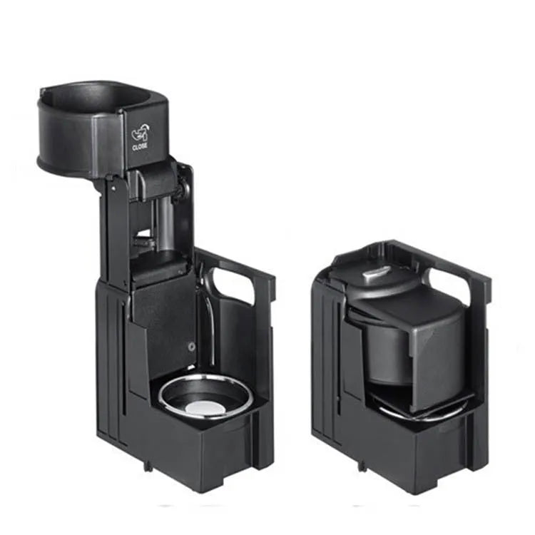 Black plastic Mercedes-Benz water cup holder bracket with part number 2116800014 for 2003-2009 models