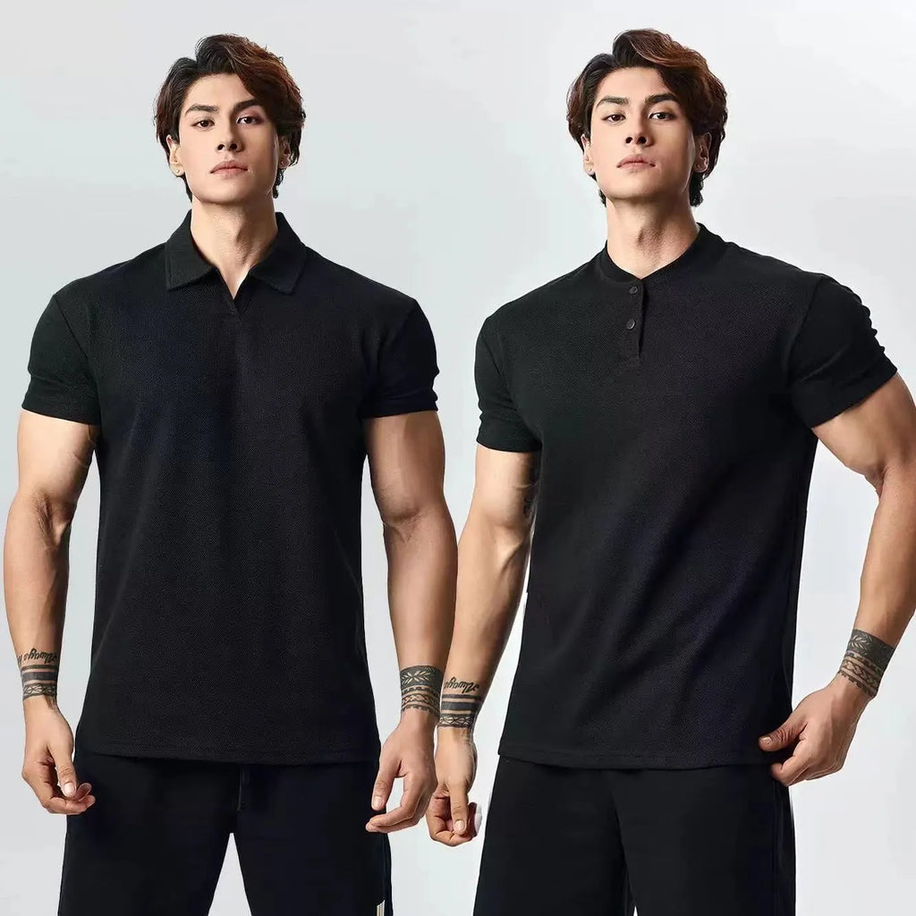 Retro men's loose fit t-shirt in polyester fabric with solid colour and pullover design