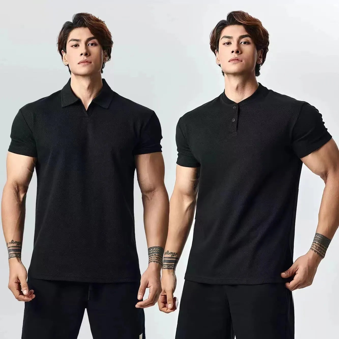 Retro men's loose fit t-shirt in polyester fabric with solid colour and pullover design
