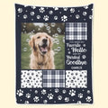 White polyester flannel pet dog blanket shown in American style bedding arrangement