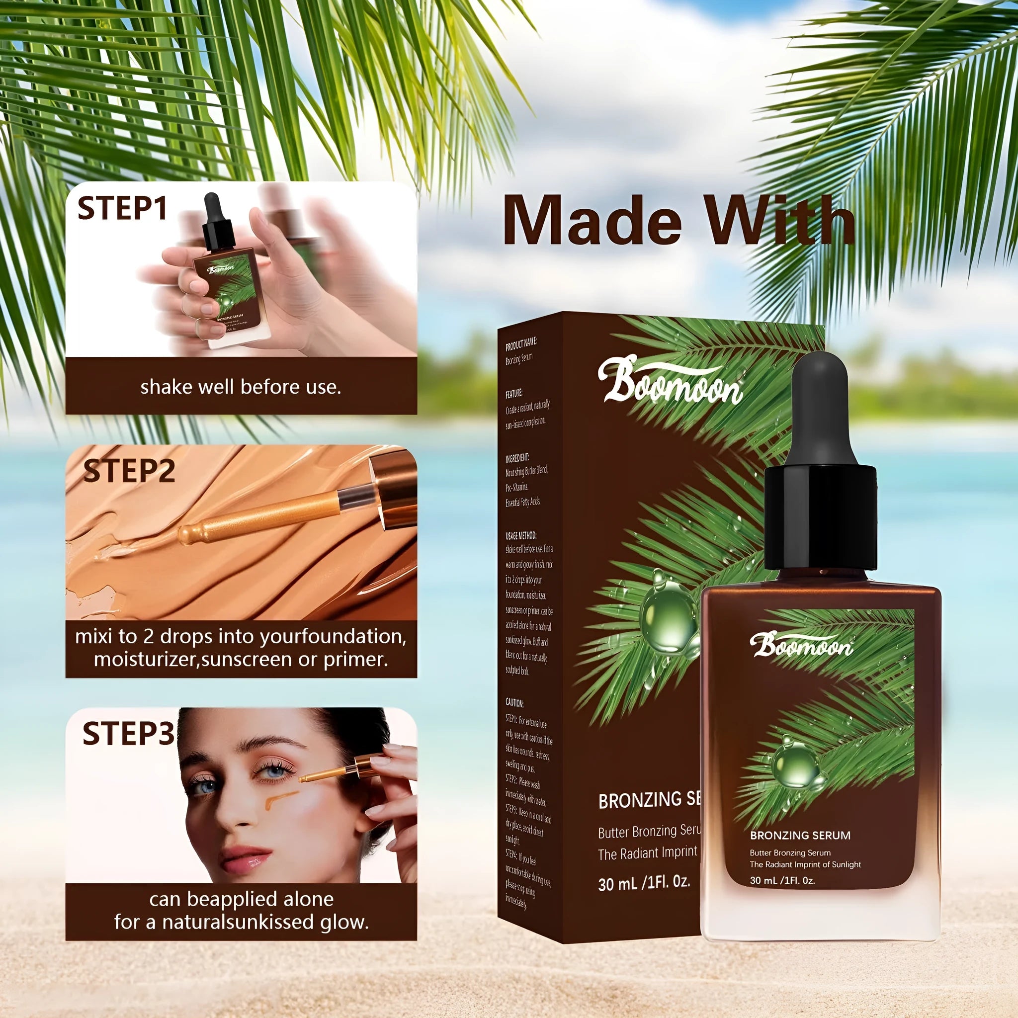30ml bronze black nursing solution bottle for eye care measuring 101mm tall