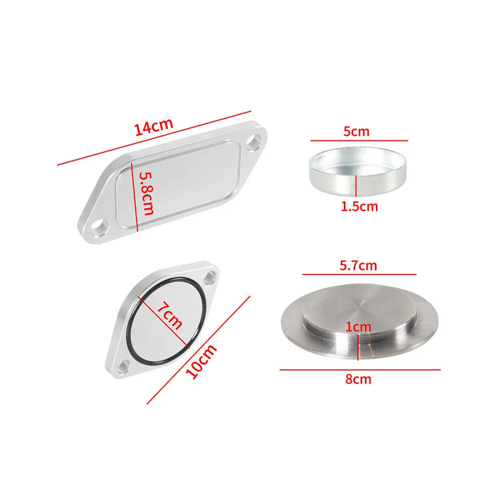 Silver aluminium alloy valve cover for automotive exhaust gas recirculation systems