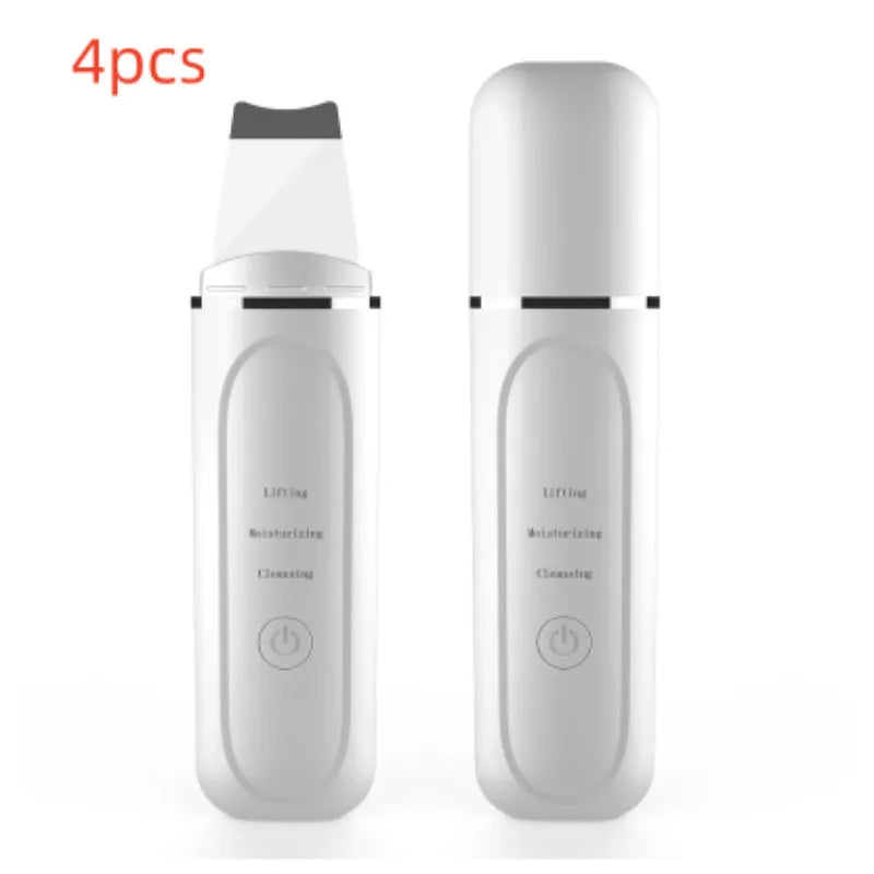 White ultrasonic peeling machine for face skin cleansing dead skin and blackhead removal