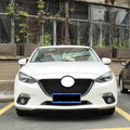 M10 three-section front splitter for VW Golf Mk7 in carbon fibre braze pattern finish