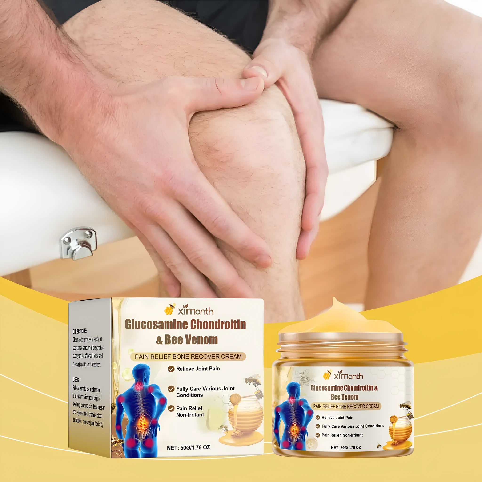 50g tube of Relieve Frost Joint Neck Cream with mild ingredients for topical application.