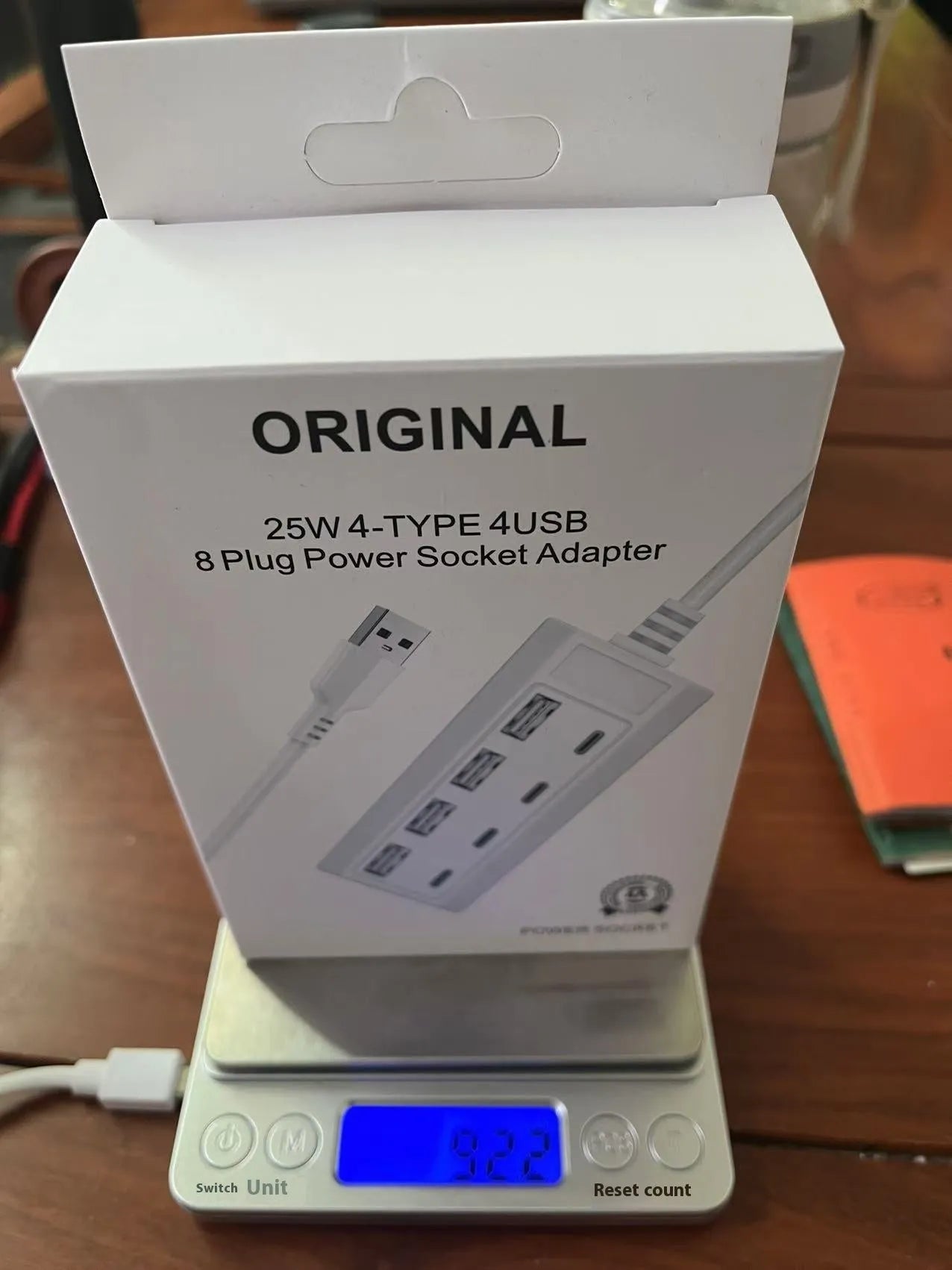 White plastic 8-in-1 Type-C PD fast charge multi-port docking station with 1-2m cable
