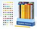 Set of 72 or 126 soft core colouring pencils for artists and students in a box.