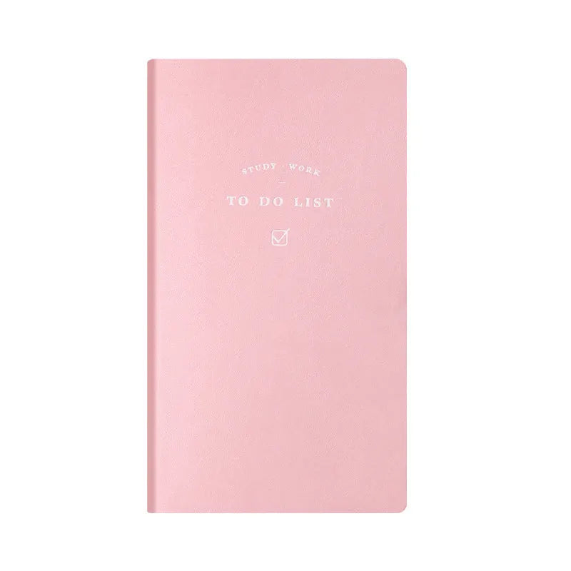 Simple Style portable todo list notebook in blue, green, pink, or yellow PU cover, showing 96 pages of eye protection paper.