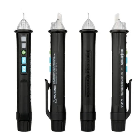 Black intelligent checkpoint test pencil for AC voltage detection with automatic shut-off function
