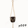 Woven wire cotton rope plant hanger in desktop and wall hanging styles