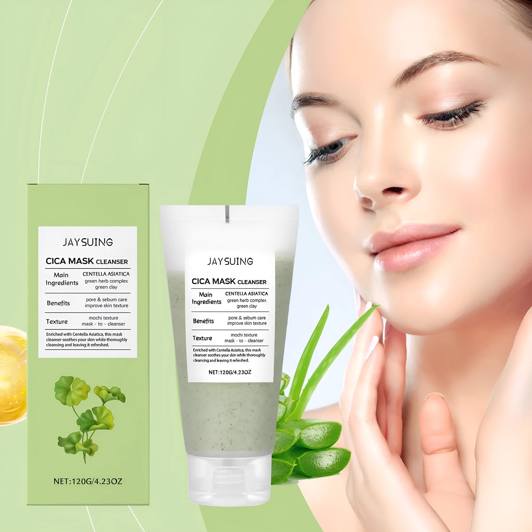 120g tube of Centella Asiatica Soothing Facial Cleanser for oily and combination skin