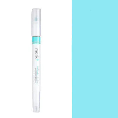 Pastel coloured chisel-tip highlighter pen with a 13cm plastic barrel shown in muted shades.