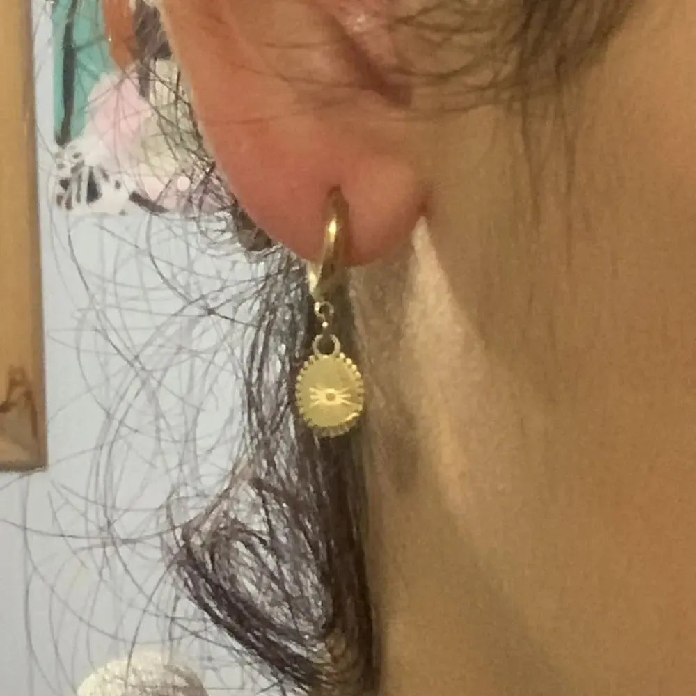 Stainless steel geometric ellipse earrings for women, fashion OL style XY-EH005
