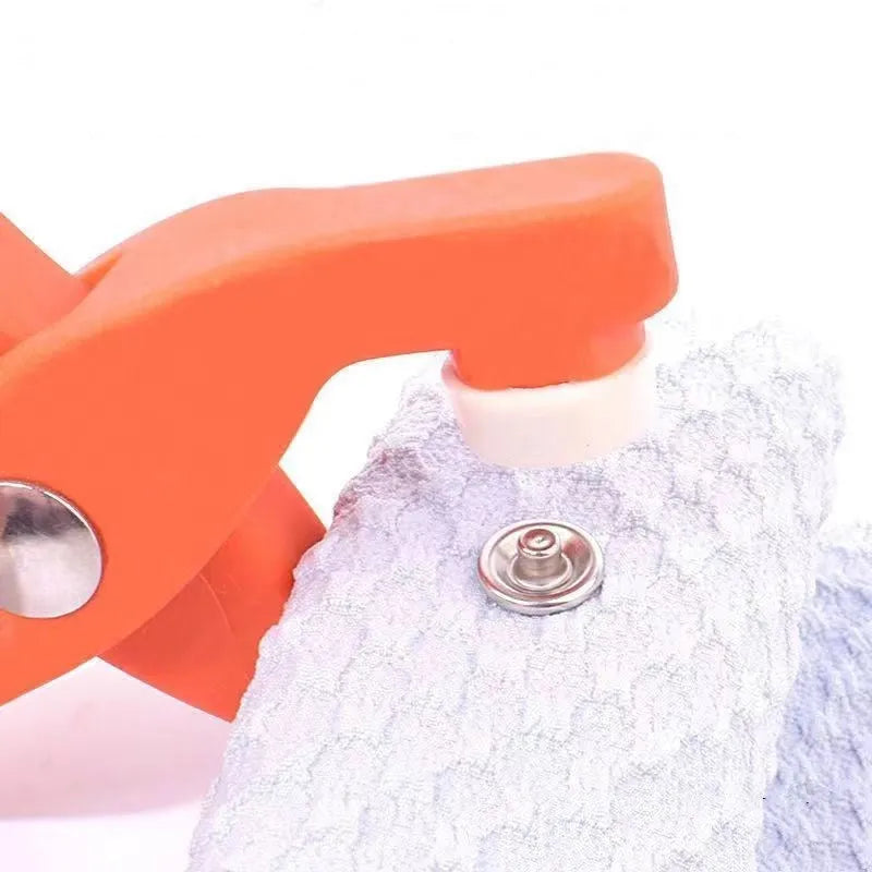 Five claw no sew button kit with stainless steel 9.5mm buttons and application pliers