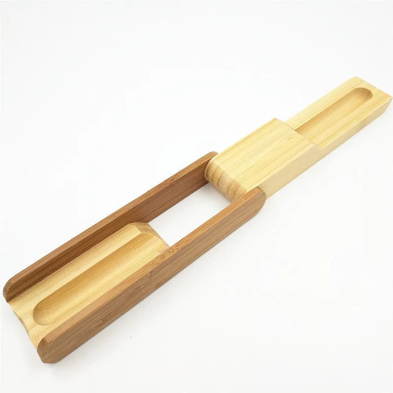 Bamboo signature pen set with ballpoint pen and pen case in true colour