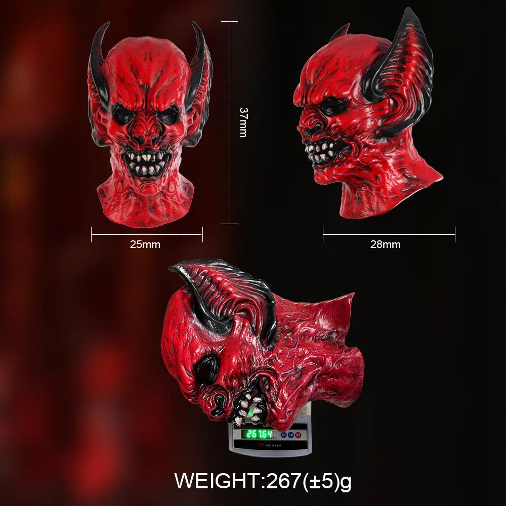 Red bat horror hood mask made from RP foam for Halloween and costume parties