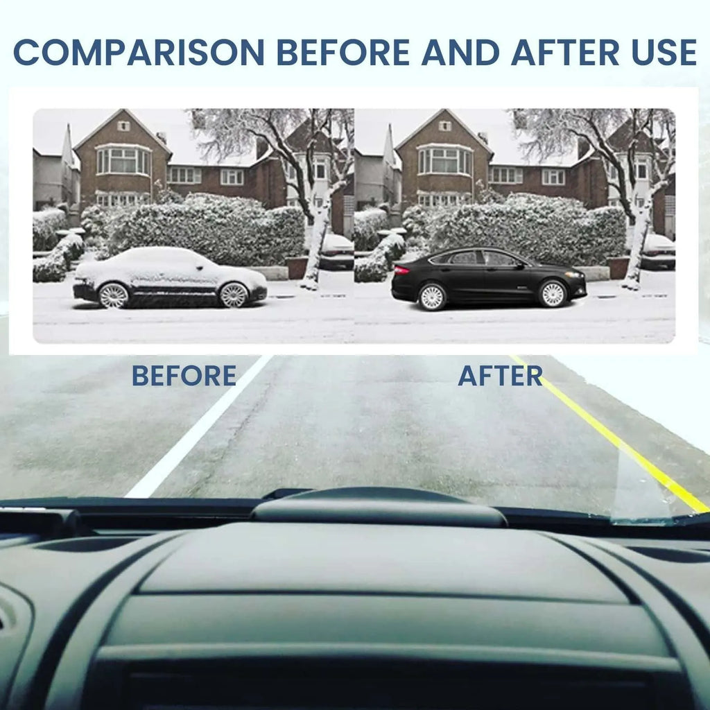 Black car de-icing tool measuring 5cm for winter windscreen snow and ice removal