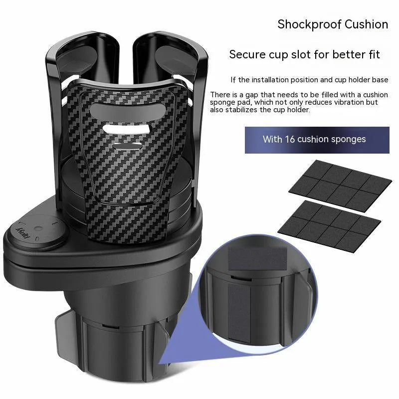 Second generation car cup holder modification in carbon fibre or matte finish
