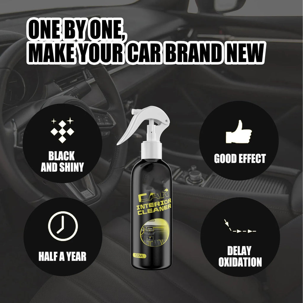 120ml car interior cleaner bottle for dashboard leather and plastic maintenance