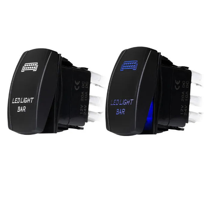 Black off-road LED spotlight wiring harness kit with 2-metre cable and waterproof switch
