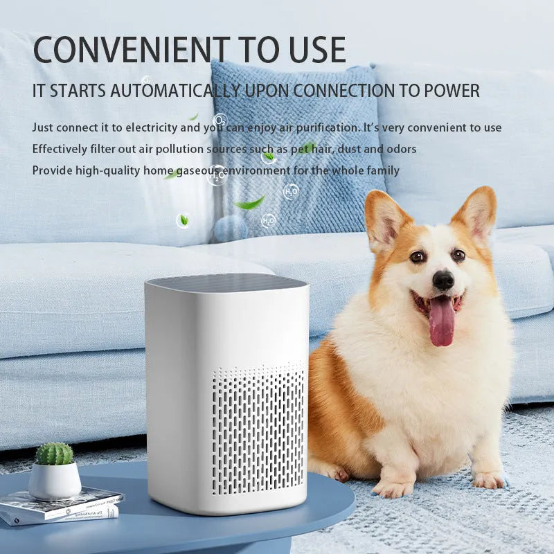 USB desktop air purifier for small room odour and smoke removal