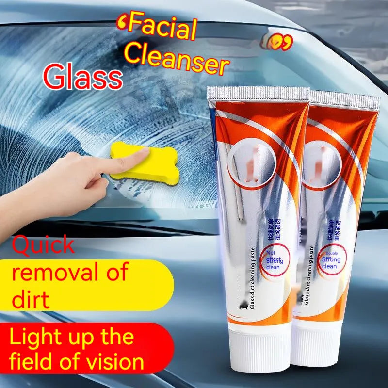 65ml white car windscreen descaling agent with sponge applicator for removing oil stains from glass