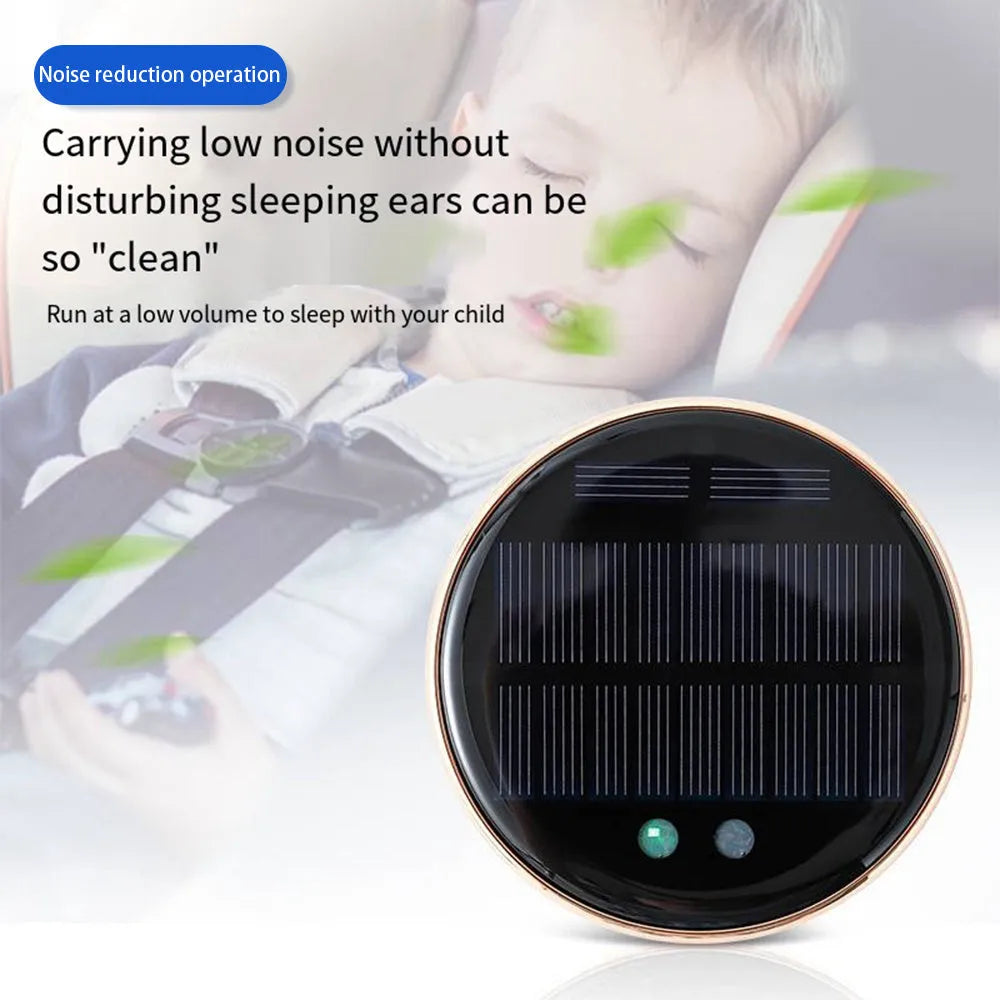 Car mounted solar air humidifier installed on vehicle air conditioning vent