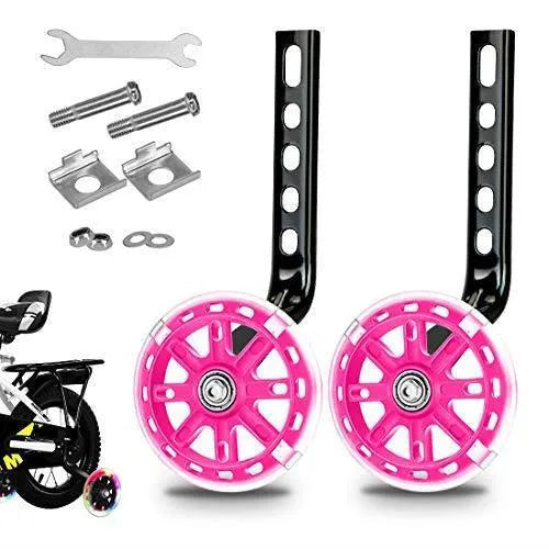 Children's bicycle stabiliser wheels kit with metal training wheels and universal bracket for 12-20 inch bikes