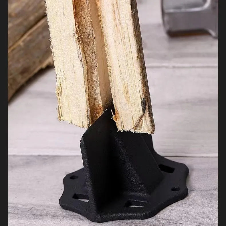 Small square cast iron wood splitter tool for household outdoor use