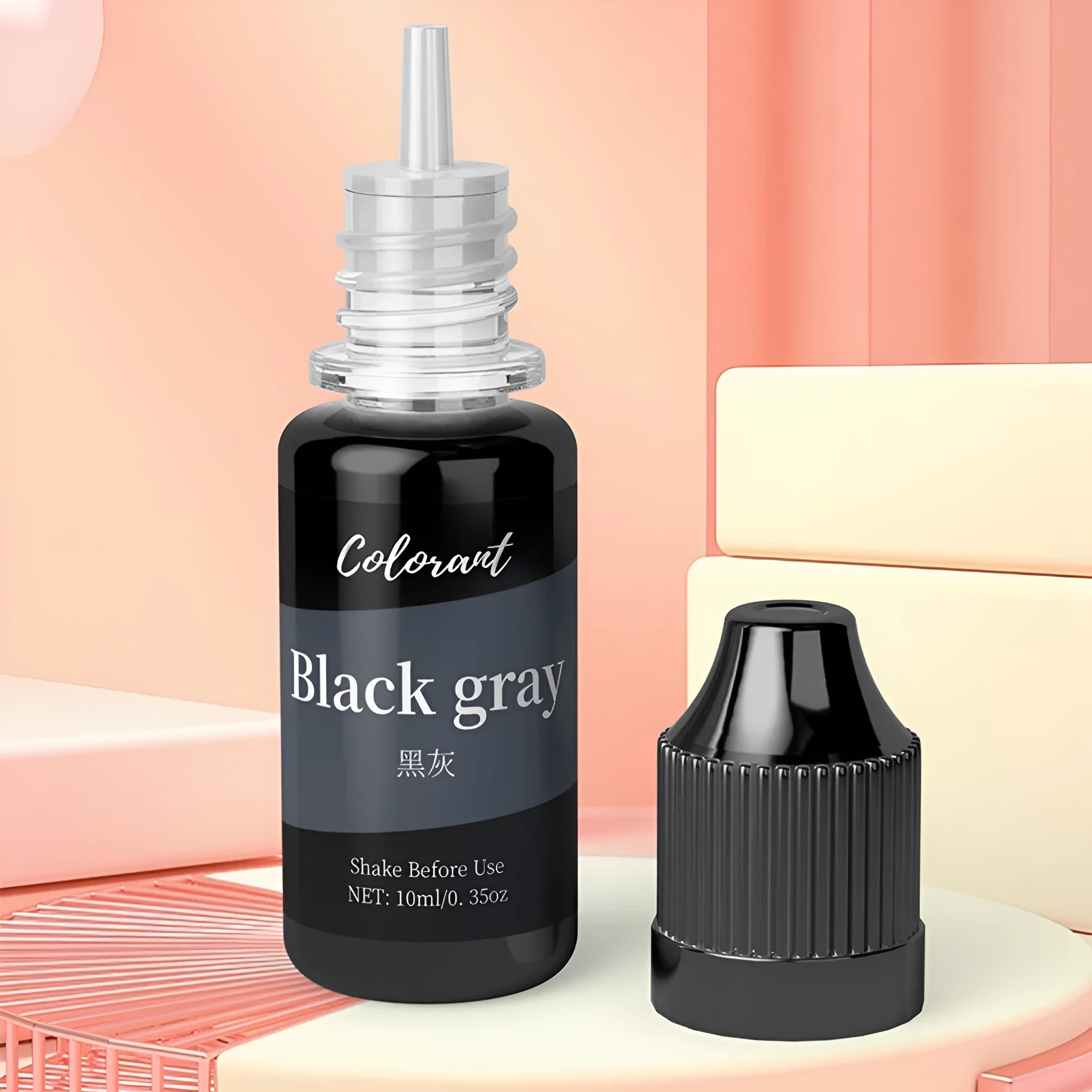 Set of 30 small bottles of candle and soap dye concentrate in various colours