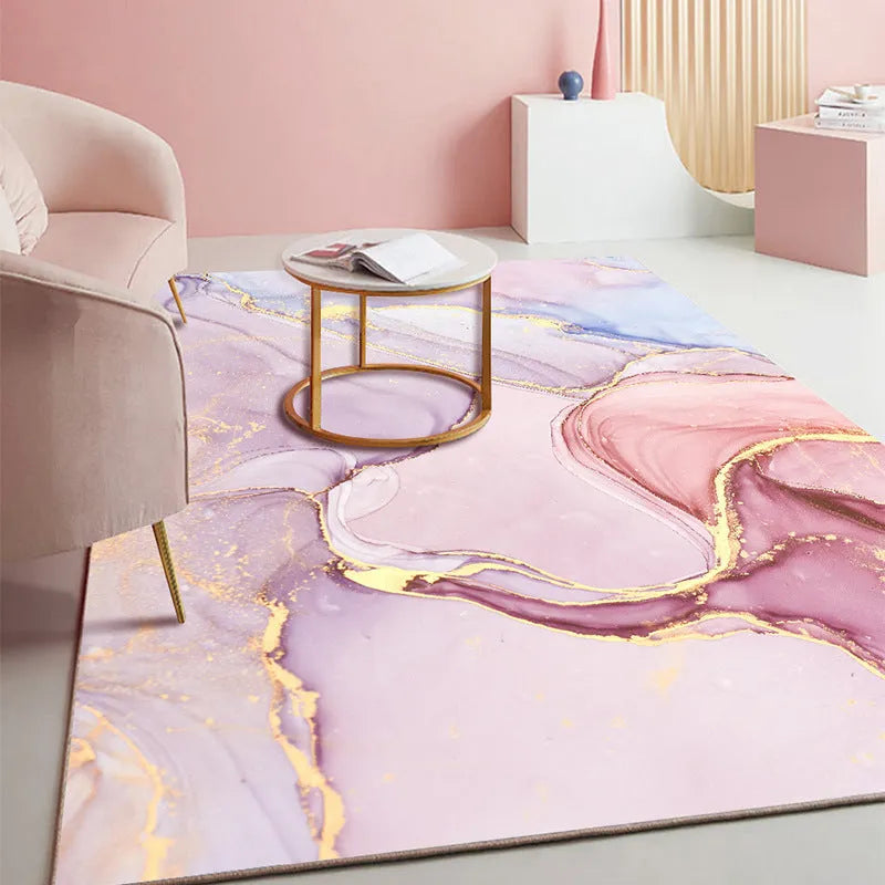 Home crystal velvet polyester carpet machine-woven rectangle floor mat multiple sizes and colours