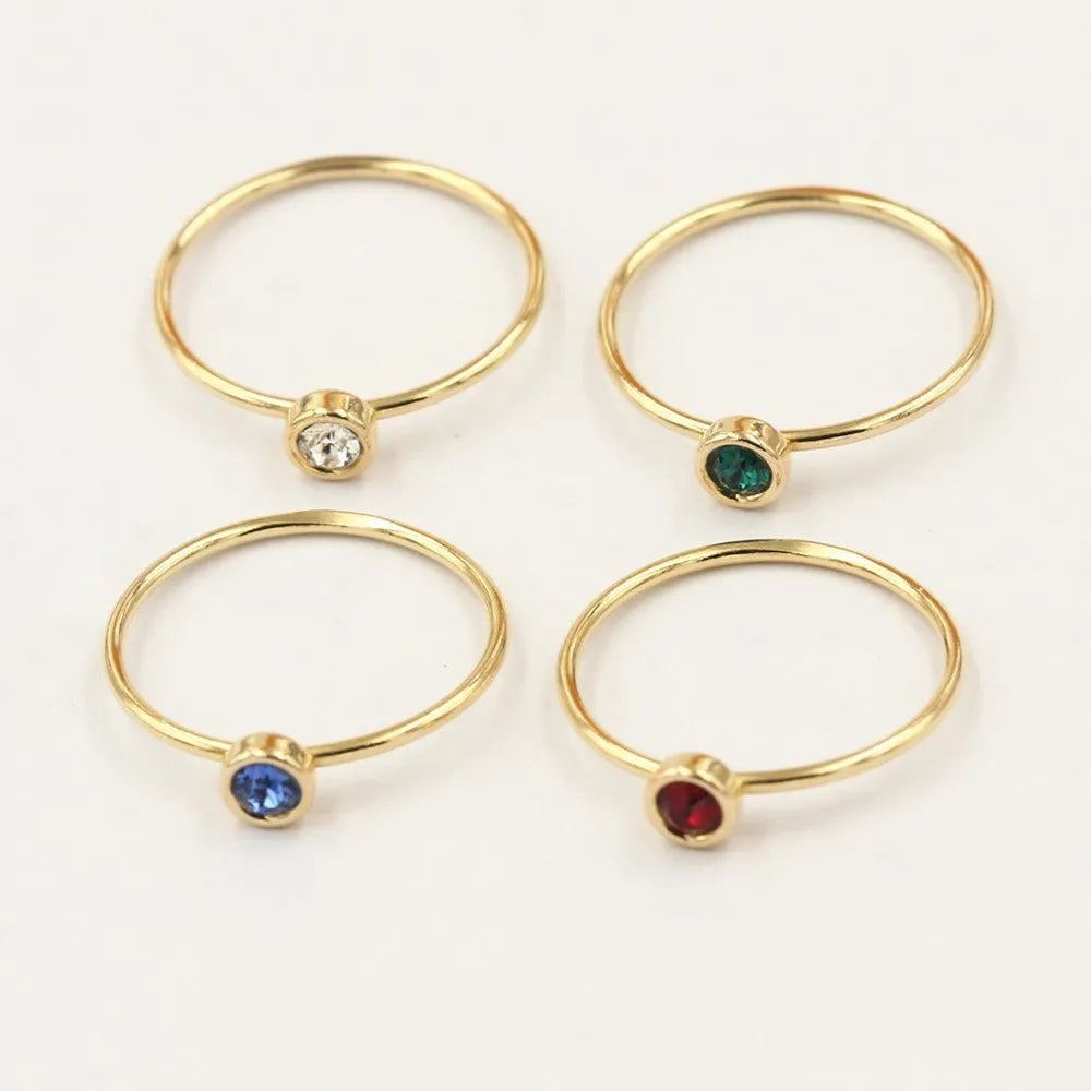 14K gilded copper knuckle ring with zircon details in green colour for DIY jewellery making