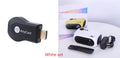 M24 micro mini portable LED projector in gold or white with power adapter and AV cable