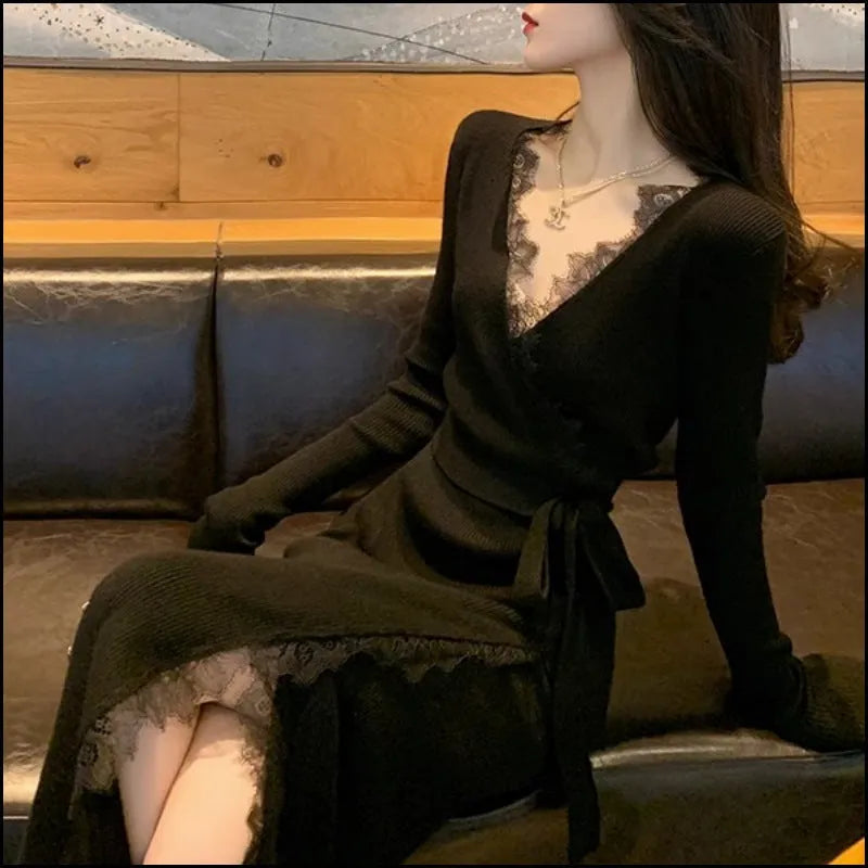 Black women's slim fit princess dress skirt made from polyester fabric.