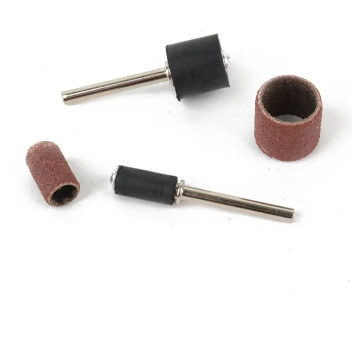 150-piece electric grinder accessories combo set with steel and copper heads, diamond wool pads, and sandpaper rings